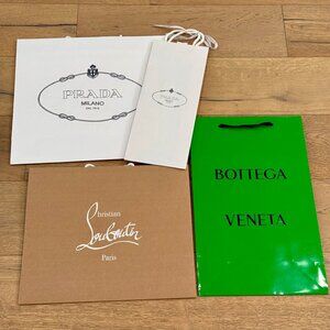 Prada , Bottega Veneta, Louboutin Shopping Bags